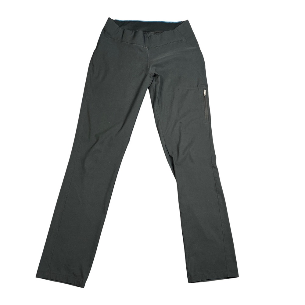 Columbia Womens Small Petite Omni-Shield Leggigs Black Zip Pocket Running Hiking